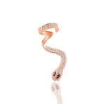 Söğütlü Silver TYC00204149786 Gümüş Rose Zirkon Ve Kök Yakut Taşlı Yılan Kıkırdak Küpe