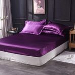 Soğutma Buz İpek Nevresim Takımı Yaz Katlanabilir Klima Matı Nefes Alabilir Saten Lastikli Çarşaf Aile için 198 x 203 + 25 cm Sıcak Hava Uyku için Mükemmel