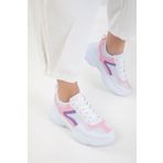 SOHO Beyaz-Pudra-Lila Kadın Sneaker 20610