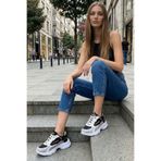 SOHO Beyaz-Siyah-Pudra Kadın Sneaker 20413
