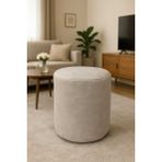 Soho Kumaş Kare Puf 40×40×45 cm – Dekoratif Oturma Makyaj Pufu Yuvarlak Bench - Açık Gri