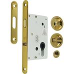 SOHO Sl-01 Serisi Kayar Kapı Kilidi Seti Sarı Banyo Tipi (Wc)