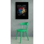 Soi Craft Çerçeveli Tablo Rubik Küp Tasarımlı Matematiksel Formüller - 35x50