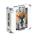 Soi Craft Çiçek Temalı Puzzle, 500 Parça, Mavi Vazo