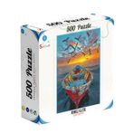Soi Craft Renkli Kayık, 500 Parça Puzzle Sanatsal Gün Batımı Temalı
