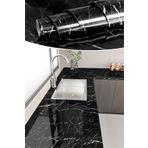 Soillium 5m x 60 cm Mermer Desenli Masa Tezgah Mutfak Su Geçirmez Yapışkanlı Folyo Sticker Siyah Yapıştırma