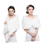 SOIMISS 1 Bilgisayar bolero düğün için omuz silkiyor düğün parti elbise Beyaz ceket gelinlik resmi kıyafet peluş omuz düğün peluş şal Örtmek pelerin küçük yelek Düğün elbisesi nedime kürk