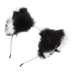 SOIMISS 1 Bilgisayar Kedi Tilki Kulakları Saç Bandı Cosplay Kostüm Kızlar Için Saç Tokası Kadın Kıyafetleri Için Kıyafet Kabarık Kulak Bandı Elbise Simülasyon Peluş El Yapımı Beyaz Çocuk