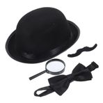 SOIMISS 1 Takım Dedektif Modern Çağ Takım Elbise Büyücü Kostüm Cosplay Parti Giyinmek Sahne Aksesuarları Dedektif Aksesuarları Dedektif Aksesuarı Sahte Sakal Giysi Kumaş Modern Zamanlar