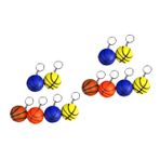 SOIMISS 12 Adet Çocuk Futbolu Anahtarlıklar Basketbol Anahtarlık Mini Basketbol Süs Spor Anahtarlık Çanta Spor Kolye Çocuklar Anahtar Zincirleri Spor Oyunu Hatıra Aksesuarlar Noel