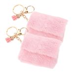 SOIMISS 2 Adet Anahtarlık Mini Bozuk Para Cüzdanı Kadın Bozuk Para Cüzdanı Madeni Para Püresi Anahtar Kolye Seyahat Bozuk Para Cüzdanı Çanta Çanta Kolye Sırt Çantası Peluş Cep Öğrenci