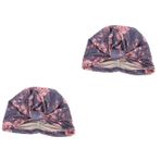 SOIMISS 2 Adet Kemoterapi Şapkası Gece Şapkası Gece Uyku Şapkası Ipek Saten Bone Uyku Tulumu Yumuşak Kapak Elastik Geniş Gece Şapkası Kız Bayanlar Şapka Şapka%90 Polyester%10 Elastan