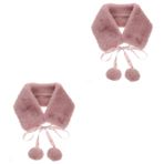 SOIMISS 2 Adet peluş eşarp tavşan eşarp kışlık boyunluk sahte eşarp pembe eşarp sahte yaka kadın yaka eşarp kız kış eşarp kürklü eşarp kış kostümü kıllı atkı Kutsal kıyafetler Özlemek