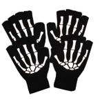 SOIMISS 2 Çift Açık Spor Eldivenleri Iskelet Pençe Eldiven Cadılar Bayramı Malzemeleri Cadılar Bayramı Aksesuarları Eldiven Yarım Parmak Parti Bisiklet Erkekler Ve Kadınlar Hediye Beyaz
