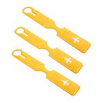 SOIMISS 3 Parça Bagaj Etiketi Uçak Için Seyahat Aksesuarları Seyahat Bagajı Etiketi Seyahat Için Duffle Bag Sahipler Çanta Kese Spor Kıyafet Koltuk Kulp Bavullar Isim Kolye Pvc Yellow
