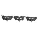 SOIMISS 3 Parça Cadılar Bayramı Maskesi Kartal Maske Roman Cosplay Maskeleri Karnaval Maskesi Kostüm Aksesuarları Parti Cosplay Prop Kostüm Maskesi Parti Aksesuarı Pu Deri Silver