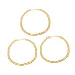 SOIMISS 3Pcs Golden Necklace Hip Hop Zincirleri Erkekler Için Boyun Zincirleri Erkekler Için Trendy Abartılı Kolye Golden Necklace Link Chain Male Necklace Jewelry Chain For Male