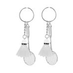 SOIMISS 4 Adet Badminton Anahtarlık Oyunları Anahtarlık Tenis Kolye Anahtarlık Mini Badminton Raketi Anahtarlıklar Anahtarlık Anahtarlık Çanta Kolye Plastik Beyaz Spor Dalları Küçük