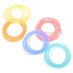 SOIMISS 50 Adet Lastik Bant Bilezik Jellyblox Halka Neon Işık Açık Oyuncaklar Çocuklar Için Kapalı Oyunlar Toss Ring Havuz Halkaları Fasulye Torbası Toss Oyunu Açık Hava Oyunları Gelin