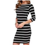 SOIMISS Çizgili Elbise Vestidos Negros Para Mujer Kadınlar Için Siyah Elbise Üstleri Bayanlar Siyah Elbise Maxi Kadın Elbise Kadınlar Için Elbise Romper Uzun Etek Özlemek Şerit