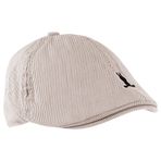 SOIMISS Çizgili Newsboy Düz Cap Hat Kids Beret Çizgili Toddler Bebek Bunny Bere Cabbie Hat Beige