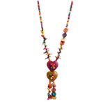 SOIMISS Çok Katmanlı Kolye Ahşap Boncuk Çekicilik Kolye Kadınlar Için Moda Takı Labret Takı Kadın Takıları Takı Kolye Boho Kolye Boncuk Kolye Boho Gerdanlık Ahşap Kolye Özlemek Bohem Bambu