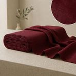 Soimoi 40 * 20'lik pamuklu esnek bordo kuma, metreyle satılır, 42 inç genişliğinde, yumuşak, nefes alabilen, 120 GSM orta ağırlıkta, erkek kurta, kendin yap dikiş projeleri, peçeteler, masa şeritleri