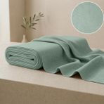 Soimoi 40 * 20'lik pamuklu esnek yeşil kuma, 3 metre, 42 inç genişliğinde, yumuşak, nefes alabilen, 120 GSM orta ağırlıkta, erkek kurta, kendin yap dikiş projeleri, peçeteler, masa şeritleri
