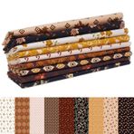 Soimoi 9 Adet Yağ Çeyrek Paketi Kapitone Yastıkları için 100% Pamuk Patchwork için Pamuklu Kumaş, DIY Yapımı Malzemeleri Kapitone Patchwork Kumaş, 18" x 22" - Dünyevi Elegance