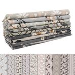 Soimoi 9 Parça Fat Quarter Kumaş Paketi%100 Pamuklu Kumaş, Kendin Yap Malzemeleri Kapitone Yama Kumaşı, El Sanatları İçin Yama Baskılı Pamuklu Kumaş 18"x22" - Greige Petal Patch