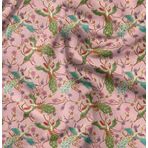 Soimoi Ağır Pamuklu Poplin Kumaş Malzemesi, Pembe-Kuş Baskılı- 42" İnç Genişlik, Yorgan Yapımı için Doğal Pamuk Malzeme, Elbiseler, Pijamalar, Yastık Kılıfları, Masa Örtüleri, Kurtiler, 1 Yard