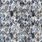 Soimoi Hafif Kadife Kumaş - Mavi, Ikat Baskı, Dikilmemiş Malzeme - 58" Genişliğinde, Döşeme, Kanepe, Sandalye, Minder Ve Diğer Ev Dekorasyon Projeleri Için Mükemmel Kumaş, 1 Metre