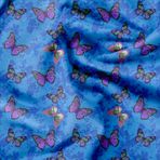 Soimoi Hayvan Baskısı - Mavi, Viskon Rayon Kumaş Malzemesi - 42 İnç Genişliğinde, 1 Yard, Elbiseler, Bluzlar, Etekler, Pijamalar, Çocuk Giyim için Dikişsiz Malzeme