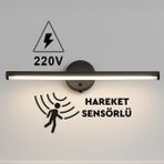Sök-Tak Beyaz Yapışkanlı Sensörlü Elektrikli Led Aplik 38cm - 220V