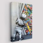 Sokak Sanatı PopArt Banksy Tarz Dekoratif Kanvas Tablo, Duvar Dekoru 6168