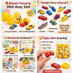 Sokohappy doğum günü ve etkinlikler için hediyelik Süpriz Yumurta Oyuncak Çeşitleri (10 Adet )