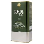 Sokol Delice Natürel Sızma Ayvalık Zeytinyağı Soğuk Sıkım Düşük Asit 5 Lt Teneke