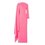 Solace London Lydia Pelerinli Maxi Elbise - Pembe