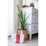 Solanum Kenç – Kutnu Kumaşlı El Yapımı Orta Boy Tote (Omuz Askılı Kadın Çantası) - Kırmızı