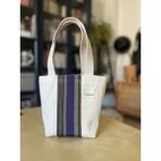 Solanum Kiçi – Kutnu Kumaşlı El Yapımı Küçük Boy Tote (Omuz Askılı Kadın Çantası) - Mor