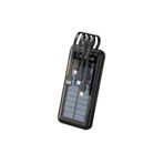 Solar 10.000 Mah Güneş Enerjili Led Işıklı Powerbank Şarj Aleti 2 Usb Çıkışlı Micro Type-c Lightning