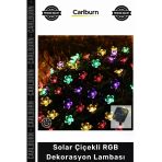 #Solar 30 Ledli Bahçe Dış Mekan Peyzaj Aydınlatma Güneş Enerjili Solar Çiçekli Rgb Dekorasyon Lambası
