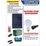 Solar Aydınlatma Seti- 55watt Panel - 24 Amper Jel Akü