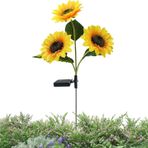 Solar Bahçe Işıkları Güneş Enerjili Ayçiçeği LED Aydınlatma 3 Yapraklı,solar Sunflower Lights(2 Adet)