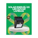 Solar Enerjili 20 LED Hareket Sensörlü Duvar Lambası TYC4CED38910EE1B880453B08