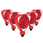Solar Flaşörlü Ledli Lamba Kırmızı 5`li Set