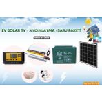 Solar Güneş Enerji Sistemi Aydınlatma Cep Telefonu Şarj Tv Mini Buzdolabı