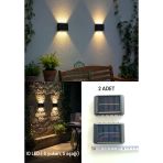 Solar Güneş Enerjili 10 Led Li Aplik Duvar Aydınlatma Çift Yönlü Gün Işığı Bahçe Dekorasyon