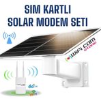 Solar Güneş Enerjili 4g Dış Mekan Wıfı Router Modem Seti