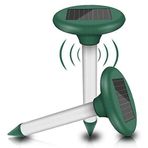 Solar Mole Kovucu Ultrasonik Hayvan Koruma Paketi 2 Güneş Enerjili IP65 Fare Hayvanlarına Karşı Koruma Yılan Ultrasonik